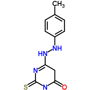 2,5-二氫-6-[2-(4-甲基苯基)肼基]-2-硫氧代-4(3H)-嘧啶酮結(jié)構(gòu)式_59095-98-6結(jié)構(gòu)式