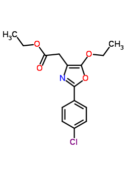 2-(4-氯苯基)-5-乙氧基-4-噁唑乙酸乙酯結(jié)構(gòu)式_59399-41-6結(jié)構(gòu)式