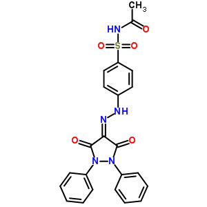 N-({4-[2-(3,5-二氧代-1,2-二苯基吡唑i二n-4-基)肼基]苯基}磺?；?乙酰胺結(jié)構(gòu)式_59541-30-9結(jié)構(gòu)式