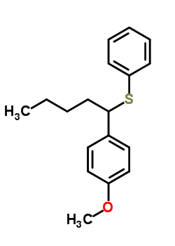 1-(4-甲氧基苯基)-1-苯基硫代戊烷結(jié)構(gòu)式_60702-18-3結(jié)構(gòu)式