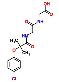 N-(N-(2-(4-氯苯氧基)-2-甲基-1-氧代丙基)甘氨酰)-甘氨酸結(jié)構(gòu)式_60794-10-7結(jié)構(gòu)式