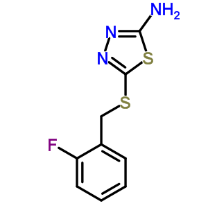 5-(2-氟-芐基磺?；?-[1,3,4]噻二唑-2-胺結(jié)構(gòu)式_6080-36-0結(jié)構(gòu)式