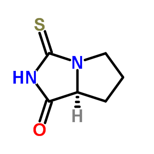 (7aS)-(9CI)-六氫-3-硫氧代-1H-吡咯并[1,2-c]咪唑-1-酮結構式_61160-12-1結構式