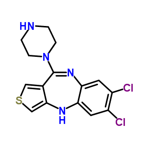 6,7-二氯-10-(1-哌嗪)-4H-噻吩并3,4-b1,5苯并二氮雜卓結(jié)構(gòu)式_61326-04-3結(jié)構(gòu)式
