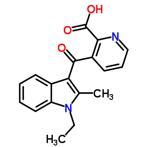 3-[(1-乙基-2-甲基-1H-吲哚-3-基)羰基]-2-吡啶羧酸結(jié)構(gòu)式_61433-54-3結(jié)構(gòu)式