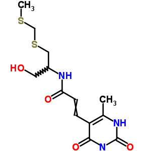N-[1-羥基-3-(甲基磺?；谆酋；?丙烷-2-基]-3-(4-甲基-2,6-二氧代-3H-嘧啶-5-基)-2-丙烯酰胺結(jié)構(gòu)式_61827-17-6結(jié)構(gòu)式