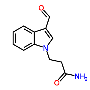 3-(3-甲?；?吲哚-1-基)-丙酰胺結(jié)構(gòu)式_61922-01-8結(jié)構(gòu)式