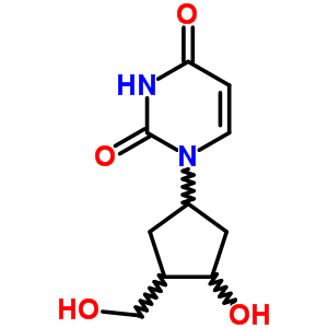 1-[3-羥基-4-(羥基甲基)環(huán)戊基]嘧啶-2,4-二酮結(jié)構(gòu)式_62102-28-7結(jié)構(gòu)式