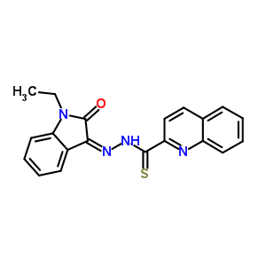 N-[(1-乙基-2-氧代-吲哚-3-基)氨基]喹啉-2-硫代甲酰胺結(jié)構(gòu)式_62295-13-0結(jié)構(gòu)式