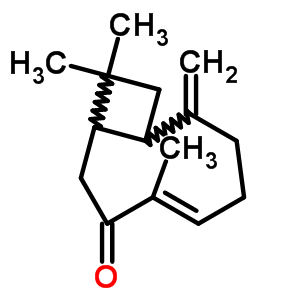 (1R,4E,9S)-4,11,11-三甲基-8-亞甲基雙環(huán)[7.2.0]-4-十一烯-3-酮結(jié)構(gòu)式_62346-22-9結(jié)構(gòu)式