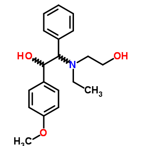 2-(乙基-(2-羥基乙基)氨基)-1-(4-甲氧基苯基)-2-苯基-乙醇結構式_6269-11-0結構式