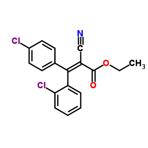 (E)-3-(2-氯苯基)-3-(4-氯苯基)-2-氰基-2-丙烯酸乙酯結(jié)構(gòu)式_62715-63-3結(jié)構(gòu)式