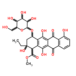 4-O-(吡喃葡萄糖基)-epsilon-紫紅霉酮結(jié)構(gòu)式_62720-19-8結(jié)構(gòu)式