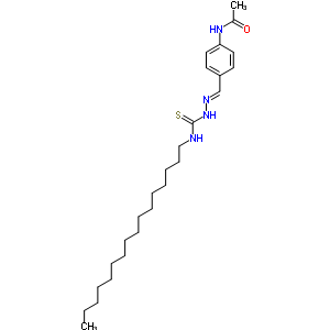 N-[4-[(z)-(十六基硫代氨基甲酰肼基)甲基]苯基]乙酰胺結(jié)構(gòu)式_6277-22-1結(jié)構(gòu)式