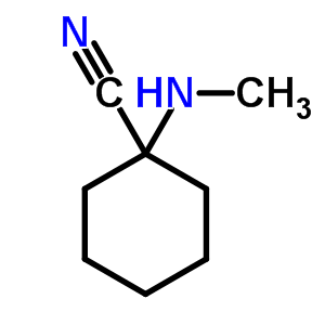1-甲基氨基-環(huán)己烷甲腈結(jié)構(gòu)式_6289-40-3結(jié)構(gòu)式