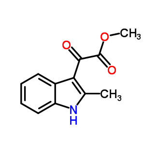 (2-甲基-1H-吲哚-3-基)(氧代)乙酸甲酯結(jié)構(gòu)式_62995-59-9結(jié)構(gòu)式