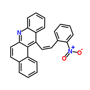 12-(o-硝基苯乙烯)苯[a]吖啶結(jié)構(gòu)式_63021-47-6結(jié)構(gòu)式
