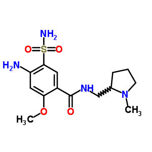 N-[(1-甲基-2-吡咯烷)甲基]-2-甲氧基-4-氨基-5-磺?；郊柞０方Y(jié)構(gòu)式_63031-48-1結(jié)構(gòu)式