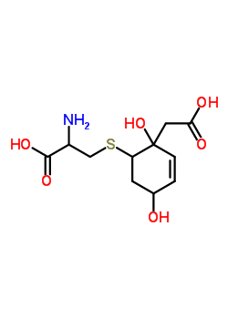 2-氨基-3-[[2-(羧甲基)-2,5-二羥基-1-環(huán)己-3烯基]硫基]丙酸結(jié)構(gòu)式_63224-90-8結(jié)構(gòu)式