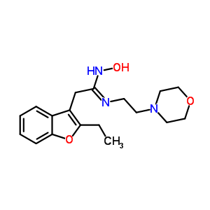 2-乙基-n-(2-嗎啉乙基)-3-苯并呋喃乙酰胺肟結(jié)構(gòu)式_63605-45-8結(jié)構(gòu)式