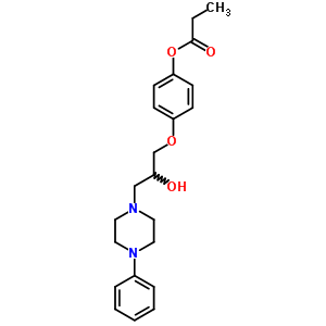 3-(4-苯基-1-哌嗪)-1-[4-(丙?；趸?苯氧基]-2-丙醇結(jié)構(gòu)式_63716-19-8結(jié)構(gòu)式