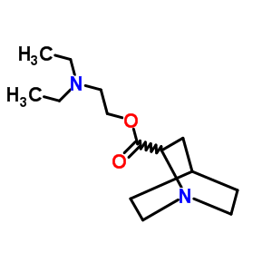 2-奎寧環(huán)羧酸 2-(二乙基氨基)乙酯結構式_63716-77-8結構式