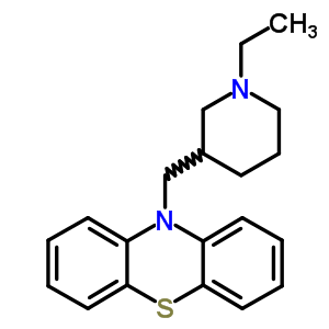 10-[(1-乙基-3-哌啶基)甲基]-10h-吩噻嗪結(jié)構(gòu)式_63834-09-3結(jié)構(gòu)式