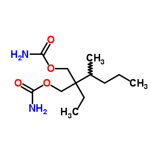 2-乙基-1-(1-甲基丁基)-1,3-丙二醇 二氨基甲酸酯結(jié)構(gòu)式_63834-86-6結(jié)構(gòu)式