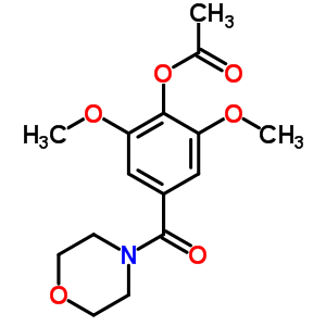 4-(4-乙酰氧基-3,5-二甲氧基苯甲酰基)嗎啉結構式_63868-49-5結構式