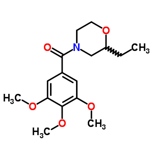 2-乙基-4-(3,4,5-三甲氧基苯甲酰基)嗎啉結(jié)構(gòu)式_63868-66-6結(jié)構(gòu)式