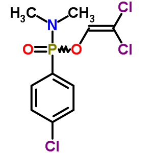 P-(4-氯苯基)-N,N-二甲基磷酸 2,2-二氯乙烯酯結構式_63886-55-5結構式