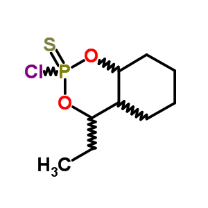 六氫-2-氯-4-乙基-4H-1,3,2-苯并二噁膦 2-硫化物結構式_63886-82-8結構式