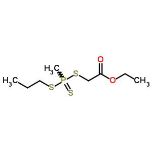[[甲基 (丙基硫代)硫代膦基]硫代]乙酸乙酯結構式_63906-39-8結構式