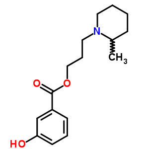 3-(2-甲基哌啶)丙基 m-羥基苯甲酸結(jié)構(gòu)式_63916-85-8結(jié)構(gòu)式
