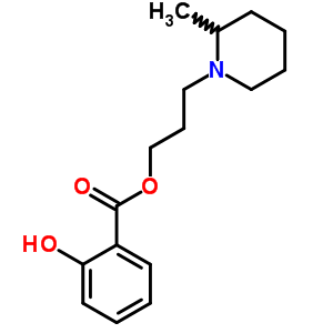 3-(2-甲基哌啶)丙基 o-羥基苯甲酸結(jié)構(gòu)式_63916-86-9結(jié)構(gòu)式