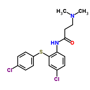 N-[4-氯-2-[(p-氯苯基)硫代]苯基]-3-(二甲基氨基)丙酰胺結(jié)構(gòu)式_63917-35-1結(jié)構(gòu)式