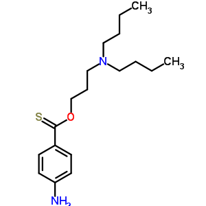 P-氨基硫代苯甲酸 s-[3-(二丁基氨基)丙基]酯結(jié)構(gòu)式_63917-80-6結(jié)構(gòu)式
