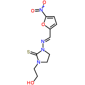 1-(2-羥基乙基)-3-(5-硝基糠基氨基)-2-咪唑啉硫酮結(jié)構(gòu)式_63919-15-3結(jié)構(gòu)式