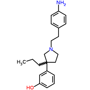 3-[1-(4-氨基苯乙基)-3-丙基-3-吡咯烷]苯酚結構式_63951-04-2結構式