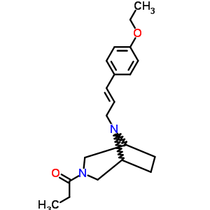 8-[3-(P-乙氧基苯基)-2-丙烯基]-3-丙?；?3,8-二氮雜雙環(huán)[3.2.1]辛烷結(jié)構(gòu)式_63977-70-8結(jié)構(gòu)式