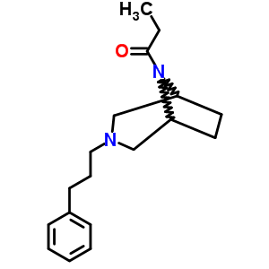 3-(3-苯基丙基)-8-丙?；?3,8-二氮雜雙環(huán)[3.2.1]辛烷結(jié)構(gòu)式_63990-14-7結(jié)構(gòu)式