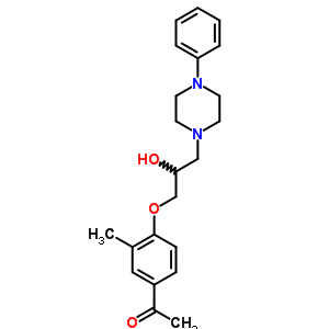 4-[2-羥基-3-(4-苯基哌嗪)丙氧基]-3-甲基苯乙酮結(jié)構(gòu)式_63990-50-1結(jié)構(gòu)式
