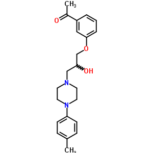 3-[2-羥基-3-[4-(對(duì)甲苯)哌嗪]丙氧基]苯乙酮結(jié)構(gòu)式_63990-52-3結(jié)構(gòu)式