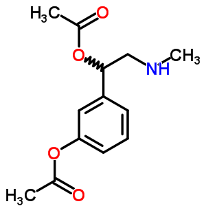 3-(乙?；趸?-α-[(甲基氨基)甲基]芐基 =乙酸酯結構式_63991-22-0結構式