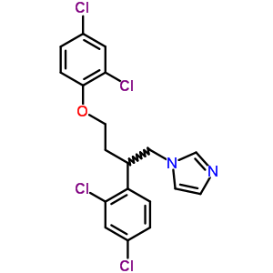 1-[4-(2,4-二氯苯氧基)-2-(2,4-二氯苯基)丁基]-1H-咪唑結構式_64009-96-7結構式