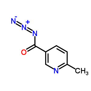 6-甲基-3-吡啶羰基疊氮化物結(jié)構(gòu)式_64038-04-6結(jié)構(gòu)式