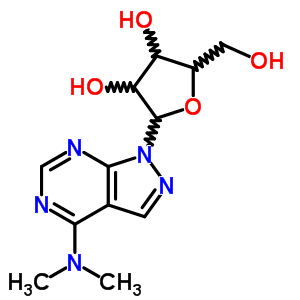N,N-二甲基-1-b-d-呋核亞硝脲-1H-吡唑并[3,4-d]嘧啶-4-胺結構式_64372-75-4結構式