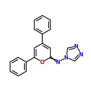 n-(4,6-二苯基-2H-吡喃-2-基)-4H-1,2,4-噻唑-4-胺結(jié)構(gòu)式_64646-56-6結(jié)構(gòu)式