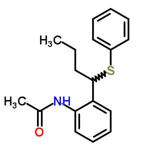 n-[2-[1-(苯基硫代)丁基]苯基]-乙酰胺結(jié)構(gòu)式_64872-85-1結(jié)構(gòu)式
