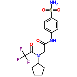 n-[2-[[4-(氨基磺?；?苯基]氨基]-2-氧代乙基]-n-環(huán)戊基-2,2,2-三氟-乙酰胺結(jié)構(gòu)式_64876-93-3結(jié)構(gòu)式